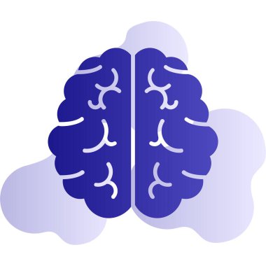 Beyin. Web simgesi basit illüstrasyon 