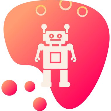robot. Web simgesi basit illüstrasyon 