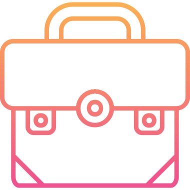 Bavul. Web simgesi basit illüstrasyon 