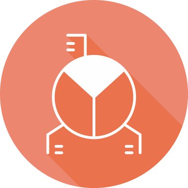 Pasta çizelgesi simgesi, vektör illüstrasyonu 