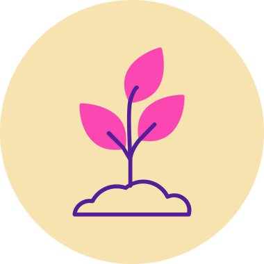 Bitki. Web simgesi basit illüstrasyon 