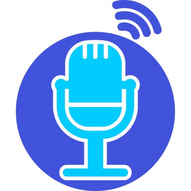 mikrofon web simge vektör çizim 