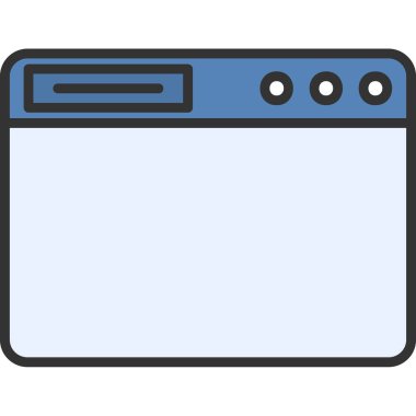 Tarayıcı. Web simgesi vektör illüstrasyonu