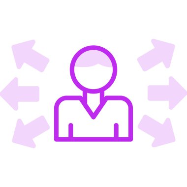 Çoklu görev ağ simgesi, vektör illüstrasyonu 