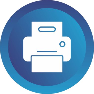 Yazıcı. Web simgesi basit illüstrasyon 