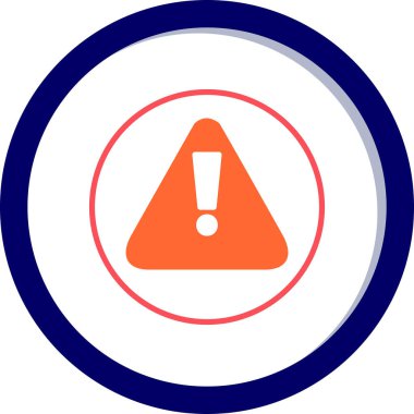 Uyarı vektör çizgisi simgesi, vektör illüstrasyonu 