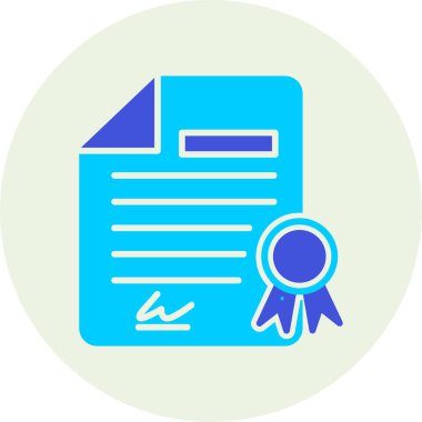 Diploma simgesi, vektör illüstrasyonu basit tasarım