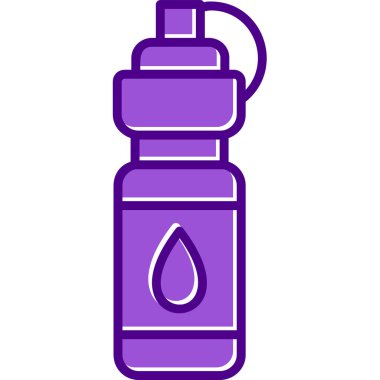 Su şişesi. Web simgesi basit illüstrasyon