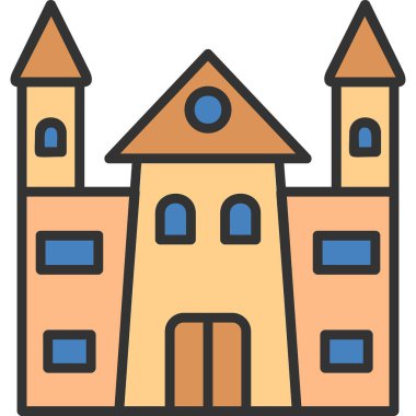 Castle vektör resimleme tasarımı