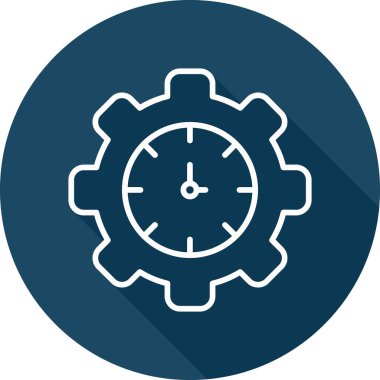 zaman yönetimi simgesi, vektör illüstrasyonu basit tasarım