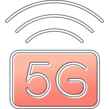 5g wifi sinyali, simge vektör illüstrasyonu
