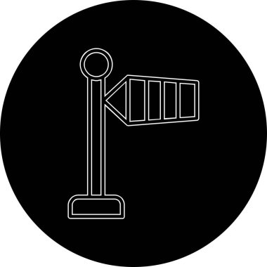 Modern Rüzgar İşareti simgesinin vektör illüstrasyonu                