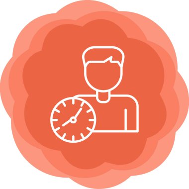 zaman yönetimi simgesi, vektör illüstrasyonu basit tasarım