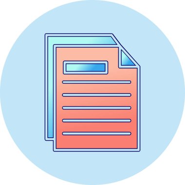 Belge. Web simgesi basit illüstrasyon