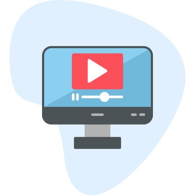 video oynatıcı simgesi, vektör illüstrasyonu basit tasarım