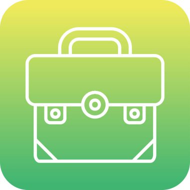 Bavul. Web simgesi basit illüstrasyon 