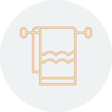 Havlu ağ simgesi, vektör illüstrasyonu 