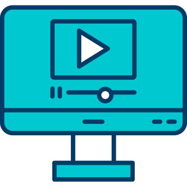 video oynatıcı simgesi, vektör illüstrasyonu basit tasarım