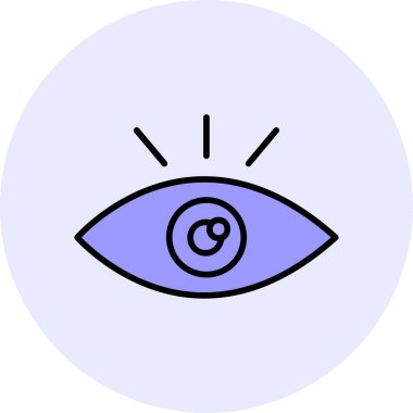 Göz. Web simgesi basit illüstrasyon 