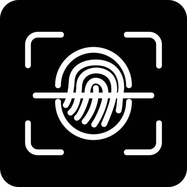 Parmak Tarayıcı Web simgesi, vektör illüstrasyonu