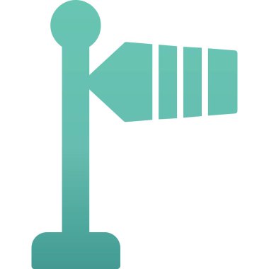 Modern Rüzgar İşareti simgesinin vektör illüstrasyonu                