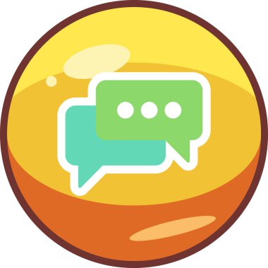 Sohbet baloncukları simgesi, vektör illüstrasyonu basit tasarım