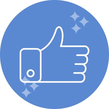 Baş parmak işareti. Basit resimleme