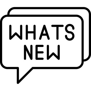 Yeni metin web simgesi, vektör illüstrasyonlu konuşma balonu