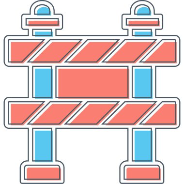 Trafik Bariyeri vektör tasarım şablonu        