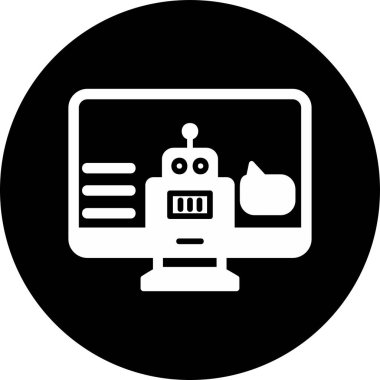 - Asistanım. Web simgesi basit illüstrasyon