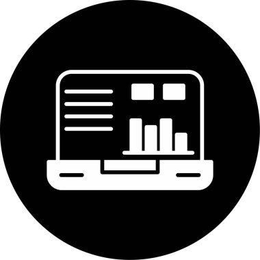 dizüstü bilgisayar simgesi, vektör illüstrasyonu basit tasarım