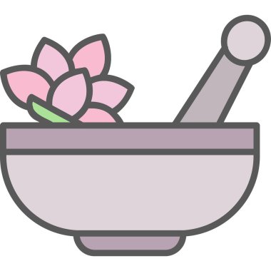 Havan ve tokmak simgeleri, web basit illüstrasyon