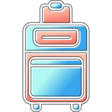 Bavul web simgesi, vektör çizim