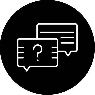 Sohbet baloncukları simgesi, vektör illüstrasyonu basit tasarım