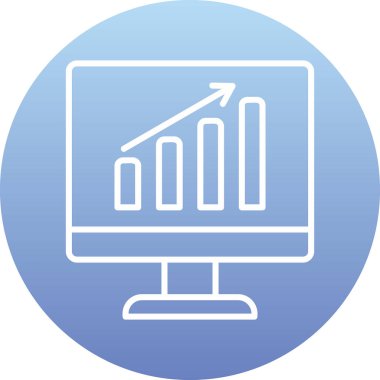 Analytics icon, vector illustration simple design