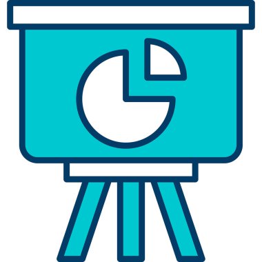 Pasta çizelgesi simgesi, vektör illüstrasyonu 