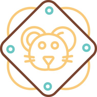 fare hayvan simgesi, vektör illüstrasyonu 