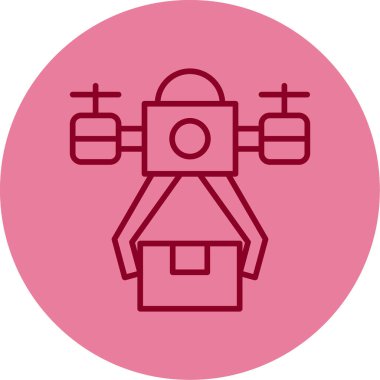 Drone simgesi vektör illüstrasyon tasarımı