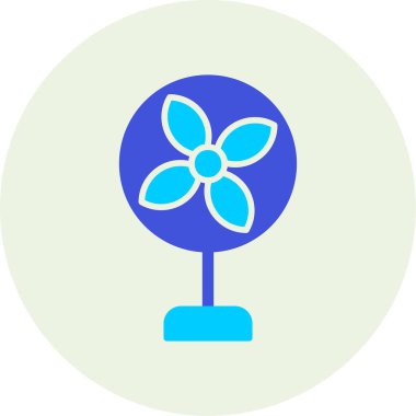 air fan simgesi, vektör illüstrasyonu basit tasarım