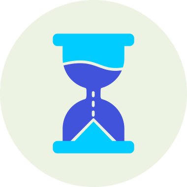 Kum saati simgesi, vektör illüstrasyonu 