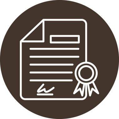 Diploma simgesi, vektör illüstrasyonu basit tasarım