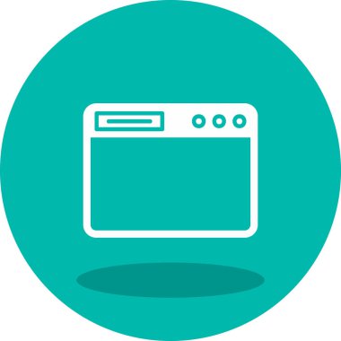 Tarayıcı. Web simgesi vektör illüstrasyonu