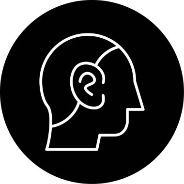 Dinleme simgesinin vektör illüstrasyonu