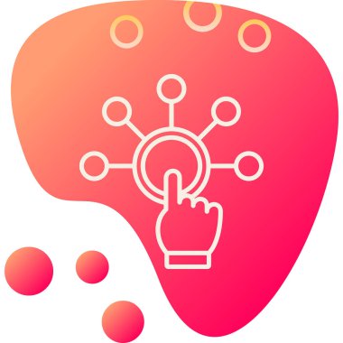 Etkileşimli web simgesi vektör illüstrasyonu