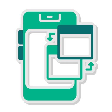 akıllı telefon simgesi, vektör illüstrasyonu basit tasarım