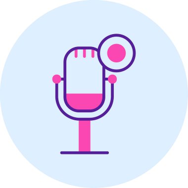 mikrofon simgesi, vektör illüstrasyonu basit tasarım