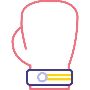 Boks eldiveni simge vektör çizim