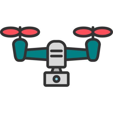 5g Drone simgesi, vektör illüstrasyonu, basit tasarım