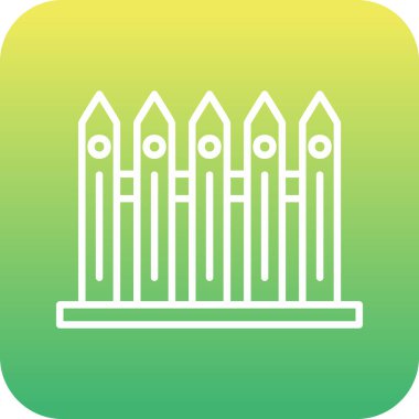 çit web simgesi, vektör çizim