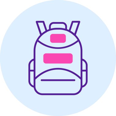 Sırt çantası. Web simgesi basit illüstrasyon